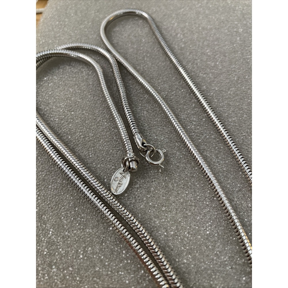 Vintage Jewelry VENDOME Silver Tone Long Chain Necklace 52 Inches Elegant